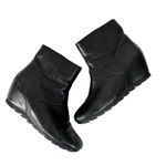 Gentle Souls Black Leather Barn Voyage Wedge Boots Sz 6 Photo 8