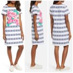 Tommy Bahama Lava Actually Island Navy and White Striped T-Shirt Dress Women’s L Photo 1