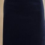 Talbots Blue Velvet Mini Skirt Sz 10. Lined. Blue Visible Thread Zipper In Back Photo 0