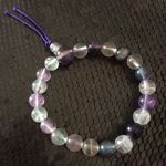 Rainbow Flourite Power Stretch Bracelet. Photo 0