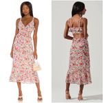 ASTR  Wildflower Midi Dress In Red Floral Photo 1