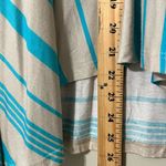NORDSTROM Stem women's size small hi low skirt aqua plummage striped super soft Tan Photo 1