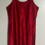 Vintage Gilligan & O’Malley Red Satin Slip Dress Nightgown Chemise Size Large Photo 0