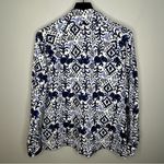 Lilly Pulitzer Skipper Popover Bright Navy Tons of Fun Half Zip Size L Photo 2