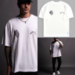Darc Sport “Wolf Chopper” Premium Oversized Tee – White – Size L – NWT Size L Photo 2
