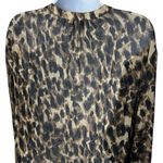 Evereve  Lexi Leopard Animal Print Blouse Career Mob Wife Luxury Statement M Photo 5