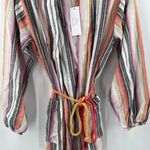 Sage THE LABEL Cardigan Extra Small Kimono 100% Cotton Stripe Beach Travel NWT Photo 9