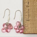 Handmade Crystallized Swarovski Crystal Light Rose Earrings Photo 4