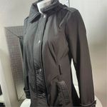 Michael Kors COPY -  Women's Black Hooded Trench Coat Size S Long Sleeve Photo 5