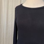 Old Navy Luxe Black Long Sleeve Crew Neck Tunic Top Womens Size M Photo 1