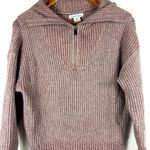Cupcakes and Cashmere small Quarter Zip Mauve Pullover Folded Collar Sweater Purple Photo 1