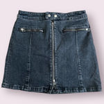 Rag and Bone  Black Denim Zip Skirt Size 8 NEW without tags Photo 0