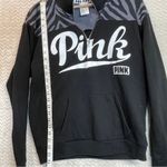Victoria's Secret Victoria’s Secret Pink Boyfriend 1/4 Zip Zebra Print Sweatshirt Women Size xs Photo 3