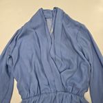 superdown Kaycie Drape Neck Romper in Blue XXS Photo 3