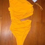 ZARA  Orange One Shoulder Bodysuit Photo 2