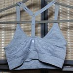 Yogalicious Double-Strap T-Back Sports Heather Gray Bralette Photo 2