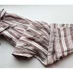 H&M LemLem X • NWT Burgundy Stripe Linen Pants Photo 0