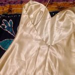 Vintage Creamy Silk Lined Spaghetti Strap Slip Dress Tan Size M Photo 4