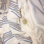 Everly  NWT medium cream ruffle bow detail romper Photo 3