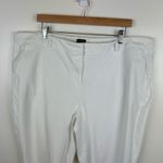 J.Crew Womens Kallie Straight Leg Pant in White Sz 22 Office Neutral Minimalist Photo 2