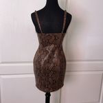 ASTR NWOT  THE LABEL VEGAN SNAKESKIN V NECK DRESS Photo 3