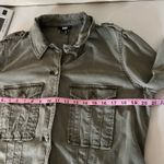 Paige  Utility Pacey Jacket Womens XL Vintage Ivy Green Twill Lyocell Stretch Photo 6