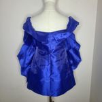 Akira 3D Big Flower Power Mini Statement Dramatic Dress Blue Size M Photo 3