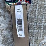 Navy Embroidered Floral Belt with Gold Buckle OS Purple Photo 2