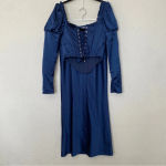 House Of CB 'Dana' & Charlene Navy Puff Sleeve Corset & Maxi skirt Set NWOT L Photo 12