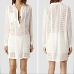 ALLSAINTS New All Saints Ivory Glesni shirt dress coverup sz 4 Photo 1