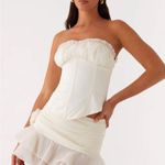 Blu Pepper NWT Peppermayo Exclusive - Call Me Never Tiered Mini Skirt - Ivory 6 Photo 1