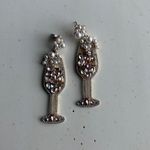 Christian Siriano jeweled champagne glass earrings White Photo 1