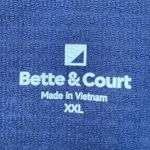 Bette & Court Womens XXL Navy Blue Quarter Zip Long Sleeve Golf Tennis Polo Photo 4
