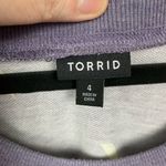 Torrid  Purple Lightning Bolt Lightweight French Terry Sweatshirt Sz.4 Photo 8