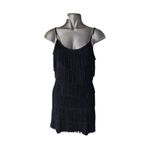 Vintage style Fringe Detail Cami Bodycon Dress size L Black Photo 2