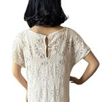 Anthropologie Lilka Bellflower Lace Dress with side slits & slip Size large Photo 4