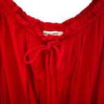 American Eagle  Off-The-Shoulder Babydoll Dress Women's Large‎ Red Coquette Girl Photo 4