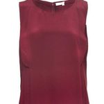 NWT O'2nd Merlot Berry Red Silk Blouse Size 0 Photo 0