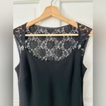 Jones Wear A-Line Empire Black Lace Jeweled Cocktail Party Midi Dress Size 6 Photo 3