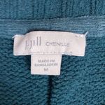 J. Jill Size M Chenille Teal Peacock Chunky Cable Knit Sweater Pullover Knit Top Green Size M Photo 10