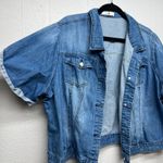 Agnes Orinda Denim Button Front Shirt Womens 3X Western Country Barn Cowgirl Blue Photo 4