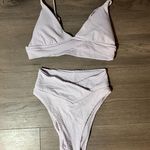 Aerie Bikini Set Purple S top XS bottom highwaisted Photo 0
