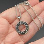 Moon Phase Sterling Silver Necklace Popcorn Chain Photo 3