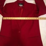 Vintage Wool Red Long Line Blazer Jacket Size 8 Christmas Holiday Photo 6