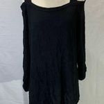 Apropos Cold Shoulder Black Long Sleeve Shirt Size L Photo 0
