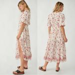 Free People Lysette Maxi Dress in Tea Combo Large Bohemian Gypsy Indian Cotton Photo 0