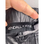 Kendall + Kylie Black Faux Leather Jogger Pants Women’s Size S PU Elastic Waist Photo 1
