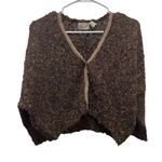 Gimmicks by BKE Buckle Women's Brown Cropped Knit Cardigan Sweater Size S Photo 0