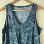 Eddie Bauer M Womens Blue Bandana Print Tank Romper Shorts Drawstring Waist Photo 1