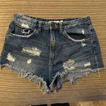 ZARA trafaluc distressed denim shorts size 6 Photo 0